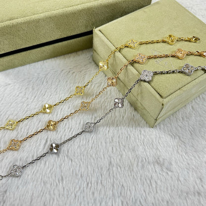 [Amore Jewels]CLOVER 6 MOTIF DIAMOND LASER BRACELET
