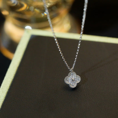 [Amore Jewels]CLOVER MINI 9.5MM PENDANT DIAMOND NECKLACE