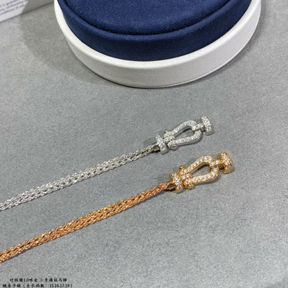 [Amore Jewels]FORCE SMALL HORSESHOE  DIAMOND CHAIN ROPE BRACELET