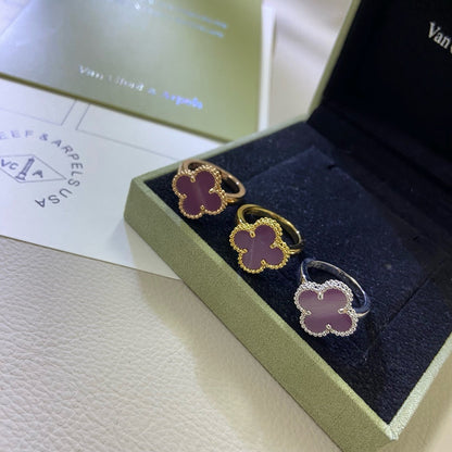[Amore Jewels]CLOVER  PURPLE VIOLET RING