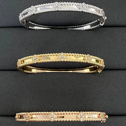 [Amore Jewels]CLOVER BRACELET 4MM DIAMONDS