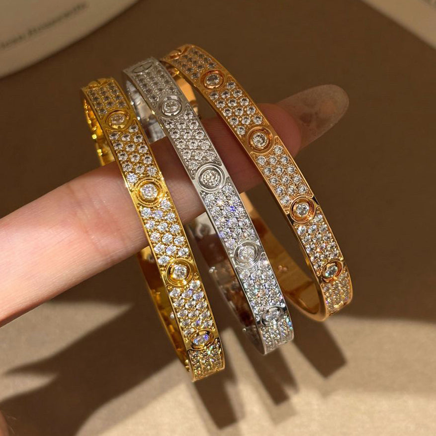 [Amore Jewels]LOVE BRACELET 6.1MM DIAMOND-PAVED 10 BIG DIAMONDS