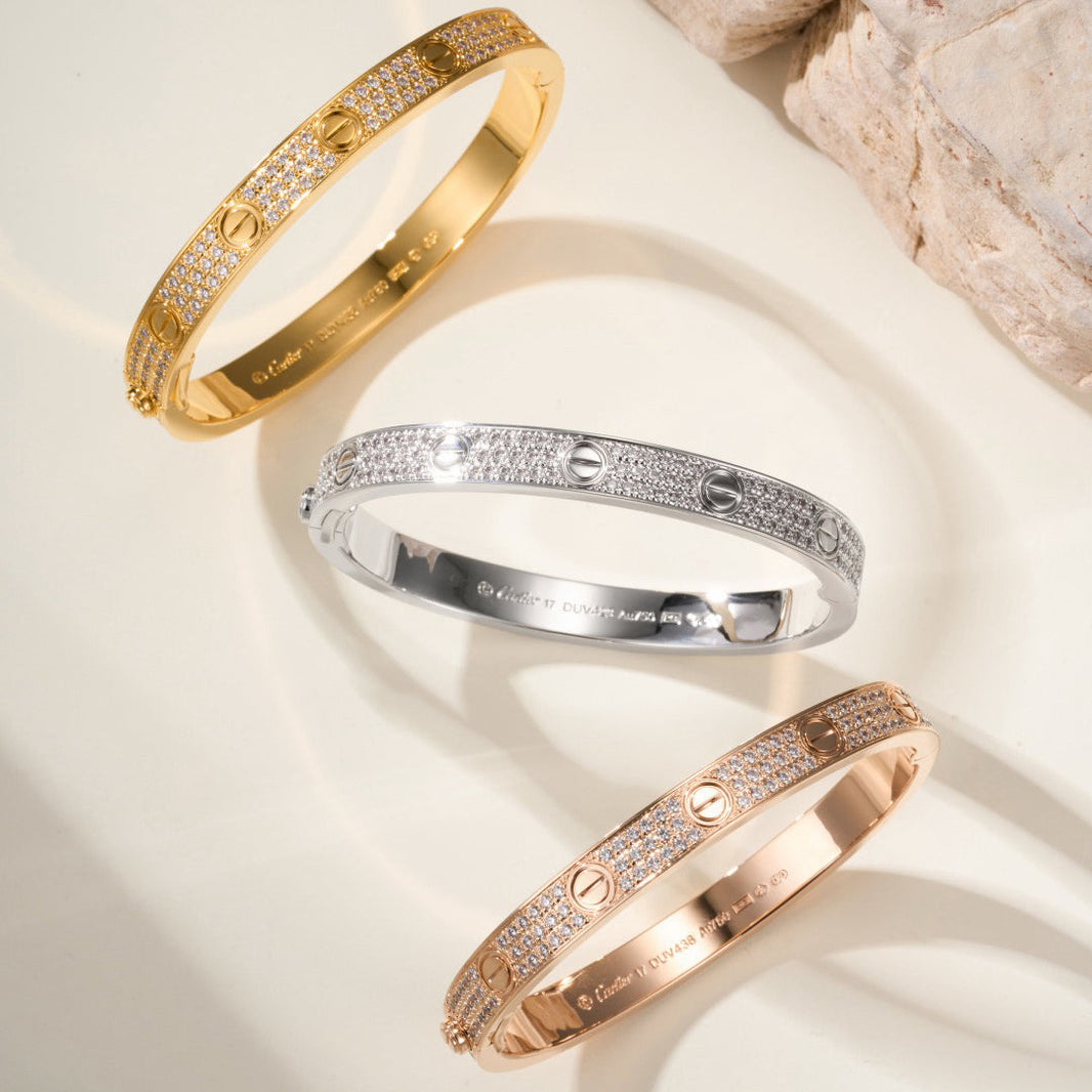[Amore Jewels]LOVE BRACELET 6.1MM DIAMOND-PAVED