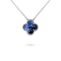 [Amore Jewels]CLOVER 15MM PIETERSITE NECKLACE SILVER
