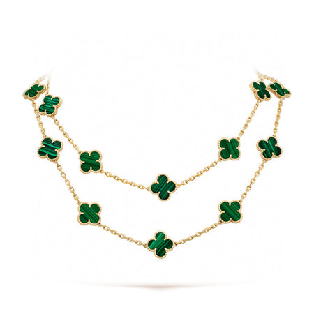 [Amore Jewels]CLOVER 20 MOTIFS MALACHITE GOLD