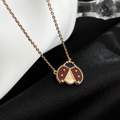[Amore Jewels]LUCKY  CARNELIANS LADYBUG NECKLACE