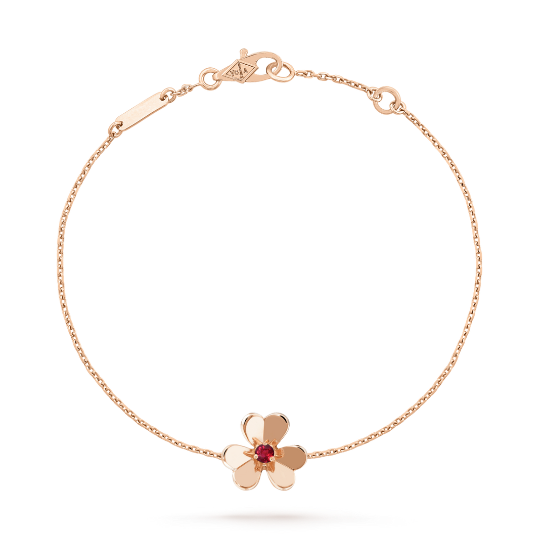 [Amore Jewels]FRIVOLE GOLD FLOWER PINK MALACHITE BRACELET