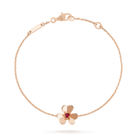 [Amore Jewels]FRIVOLE GOLD FLOWER PINK MALACHITE BRACELET
