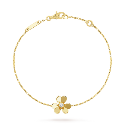[Amore Jewels]FRIVOLE GOLD FLOWER PINK MALACHITE BRACELET