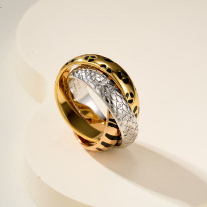 [Amore Jewels]TRINITY  RING LEOPARD PRINT