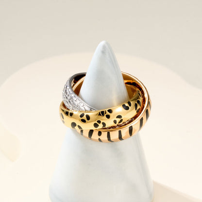[Amore Jewels]TRINITY  RING LEOPARD PRINT