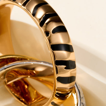 [Amore Jewels]TRINITY  RING LEOPARD PRINT