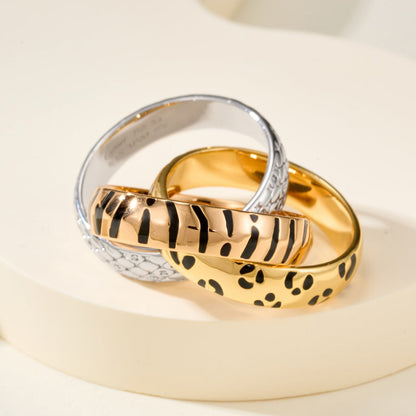 [Amore Jewels]TRINITY  RING LEOPARD PRINT