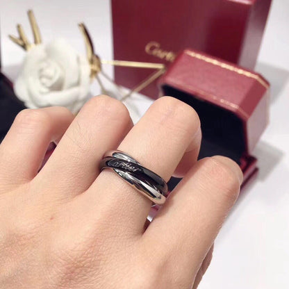 [Amore Jewels]TRINITY 3.2MM RING BLACK CERAMIC