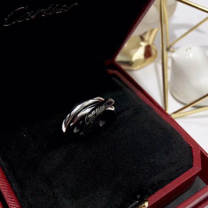 [Amore Jewels]TRINITY 3.2MM RING BLACK CERAMIC