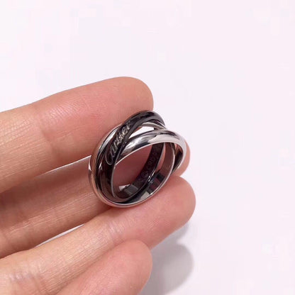 [Amore Jewels]TRINITY 3.2MM RING BLACK CERAMIC