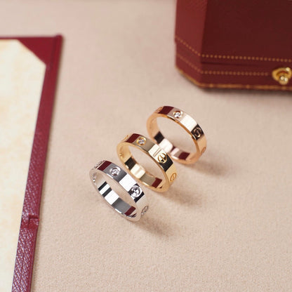 [Amore Jewels]LOVE 4MM 1 DIAMOND RING