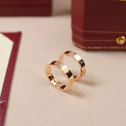 [Amore Jewels]LOVE 4MM 1 DIAMOND RING