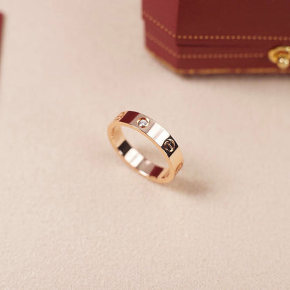 [Amore Jewels]LOVE 4MM 1 DIAMOND RING