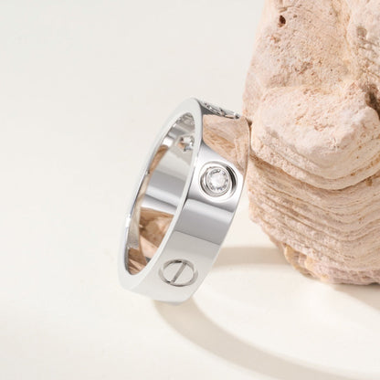 [Amore Jewels]LOVE 4MM 1 DIAMOND RING