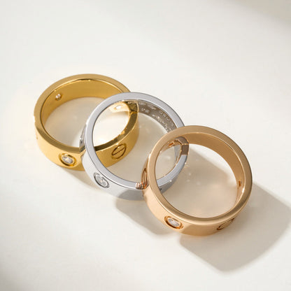 [Amore Jewels]LOVE 4MM 1 DIAMOND RING