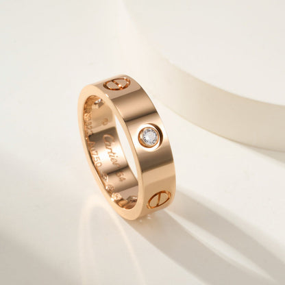 [Amore Jewels]LOVE 4MM 1 DIAMOND RING