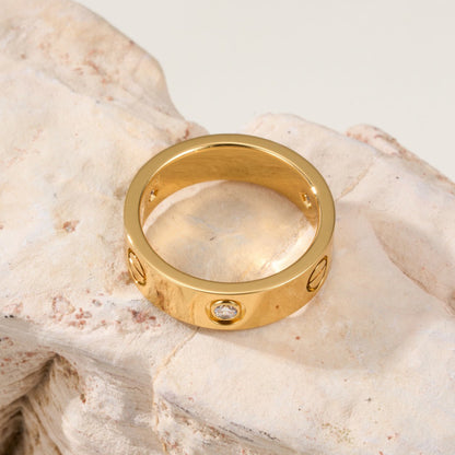 [Amore Jewels]LOVE 4MM 1 DIAMOND RING