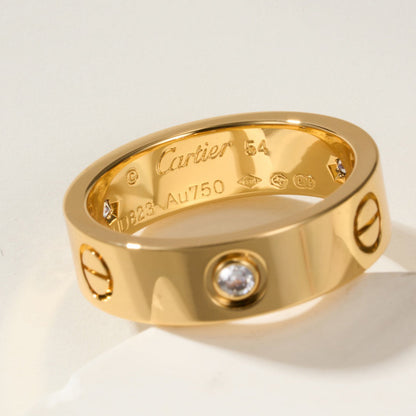 [Amore Jewels]LOVE 4MM 1 DIAMOND RING