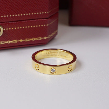 [Amore Jewels]LOVE 4MM 1 DIAMOND RING