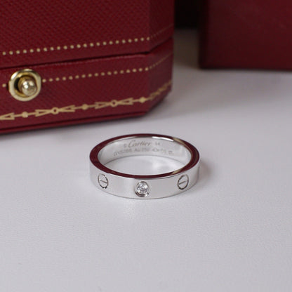 [Amore Jewels]LOVE 4MM 1 DIAMOND RING