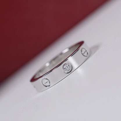 [Amore Jewels]LOVE 4MM 1 DIAMOND RING