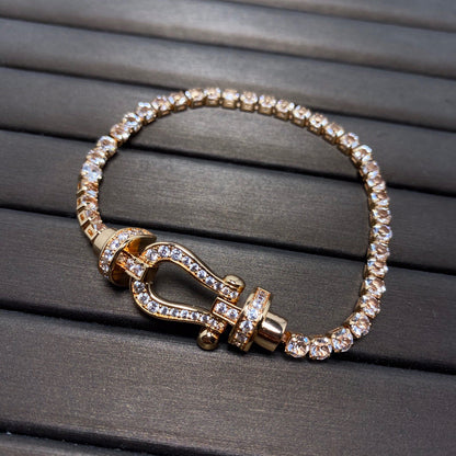 [Amore Jewels]FORCE  LARGE HORSESHOE FULL DIAMOND TENNIS BRACELET