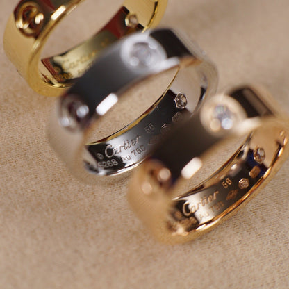 [Amore Jewels]LOVE 5.5MM 3 DIAMOND RING