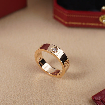 [Amore Jewels]LOVE 5.5MM 3 DIAMOND RING