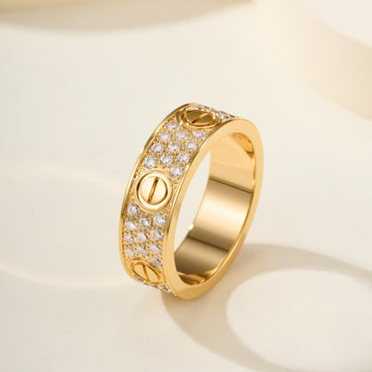 [Amore Jewels]LOVE RING 5.5MM DIAMONDS PAVED
