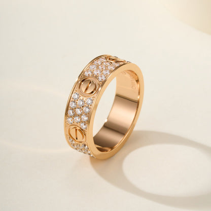 [Amore Jewels]LOVE RING 5.5MM DIAMONDS PAVED