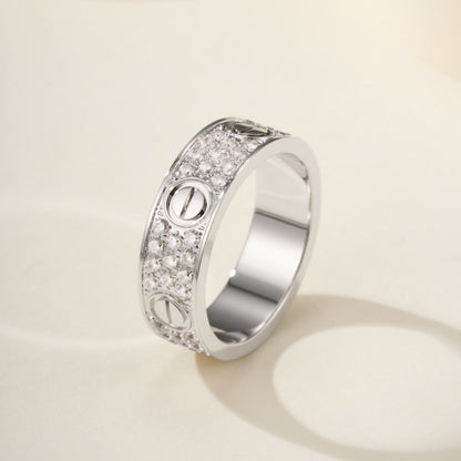 [Amore Jewels]LOVE RING 5.5MM DIAMONDS PAVED