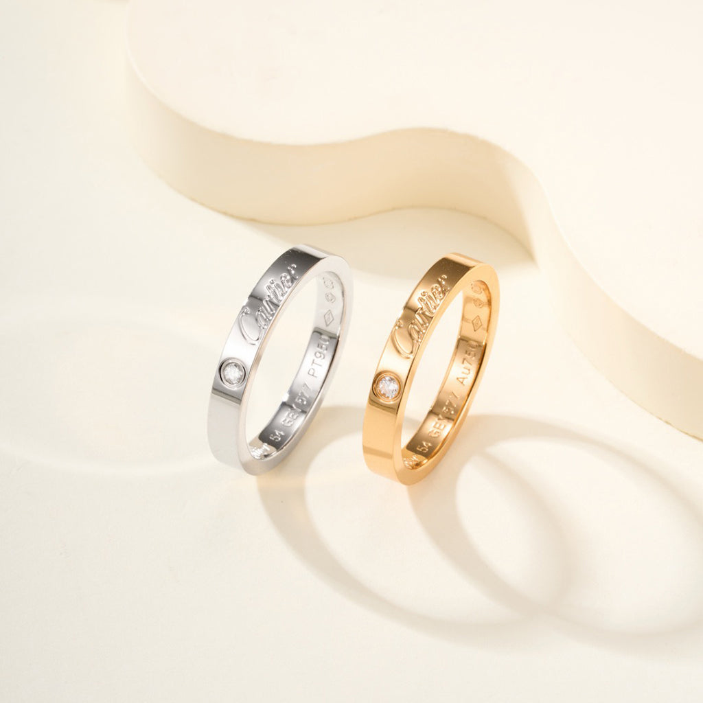 [Amore Jewels]LOVE RING 4MM 1 DIAMOND