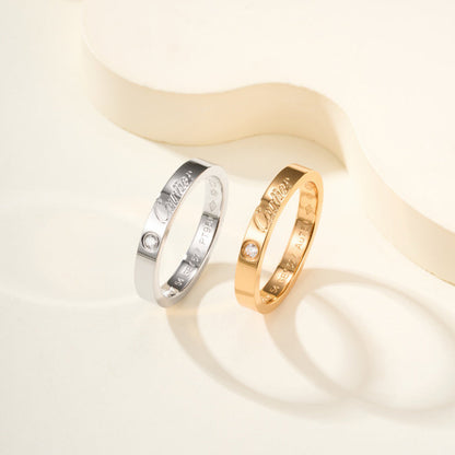 [Amore Jewels]LOVE RING 4MM 1 DIAMOND