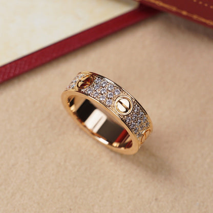 [Amore Jewels]LOVE RING 5.5MM DIAMONDS PAVED