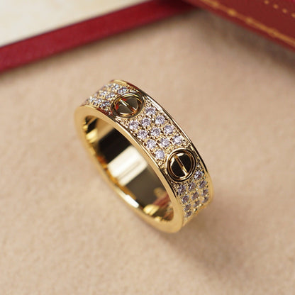 [Amore Jewels]LOVE RING 5.5MM DIAMONDS PAVED
