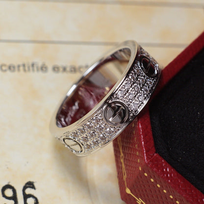 [Amore Jewels]LOVE RING 5.5MM DIAMONDS PAVED