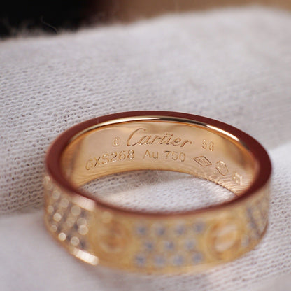 [Amore Jewels]LOVE RING 5.5MM DIAMONDS PAVED