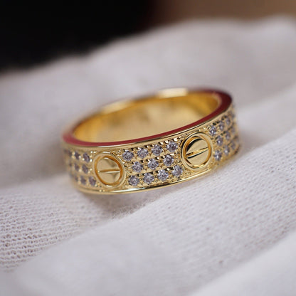 [Amore Jewels]LOVE RING 5.5MM DIAMONDS PAVED