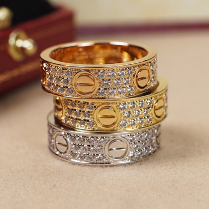 [Amore Jewels]LOVE RING 5.5MM DIAMONDS PAVED