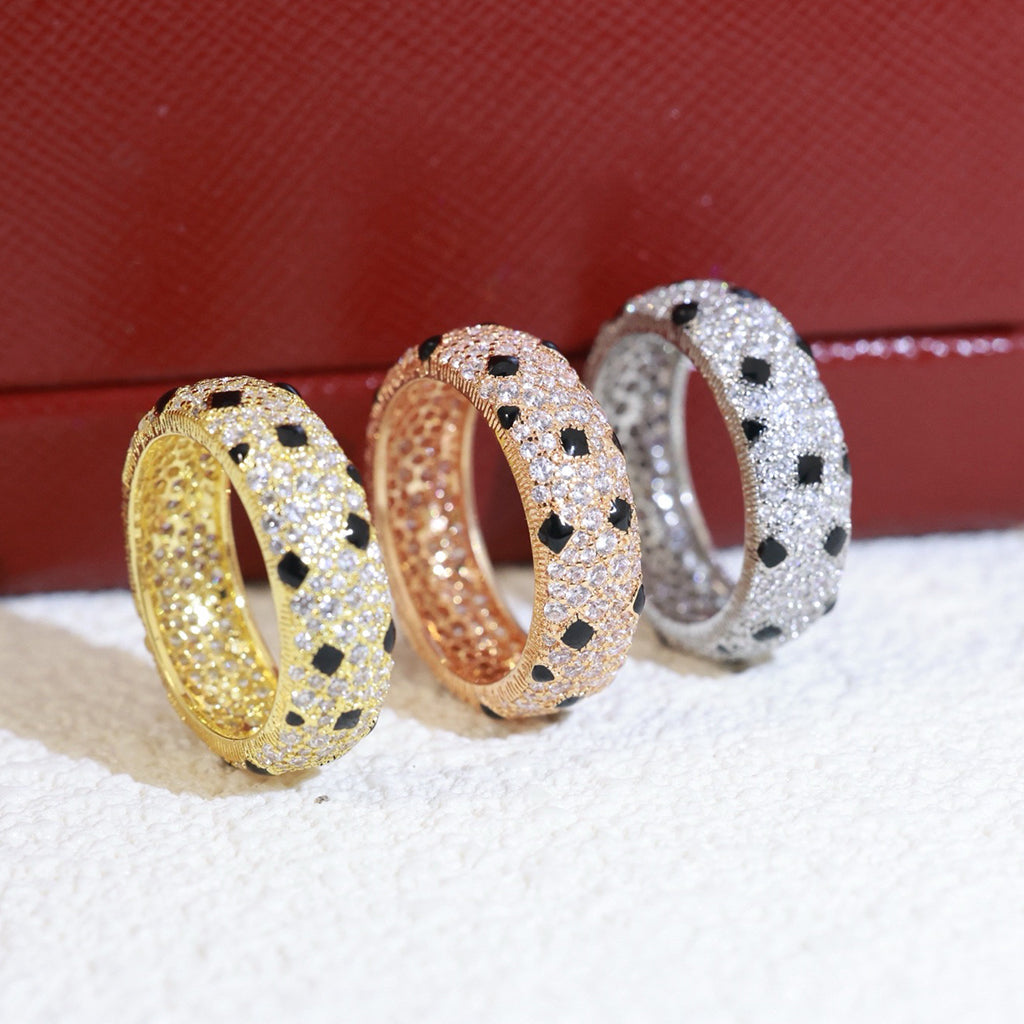 [Amore Jewels]PANTHERE SPOTTED FULL DIAMOND RING