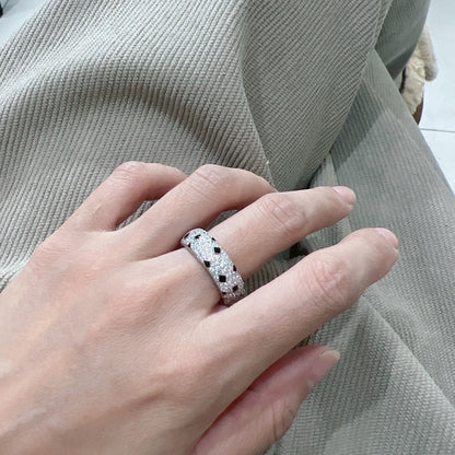 [Amore Jewels]PANTHERE SPOTTED FULL DIAMOND RING
