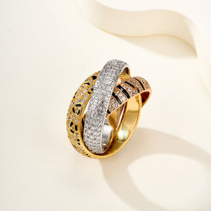 [Amore Jewels]TRINITY  RING LEOPARD PRINT