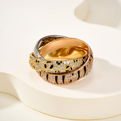 [Amore Jewels]TRINITY  RING LEOPARD PRINT
