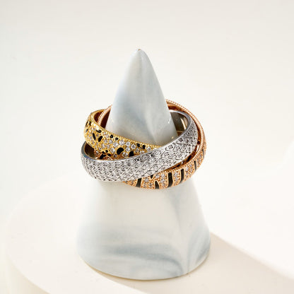 [Amore Jewels]TRINITY  RING LEOPARD PRINT